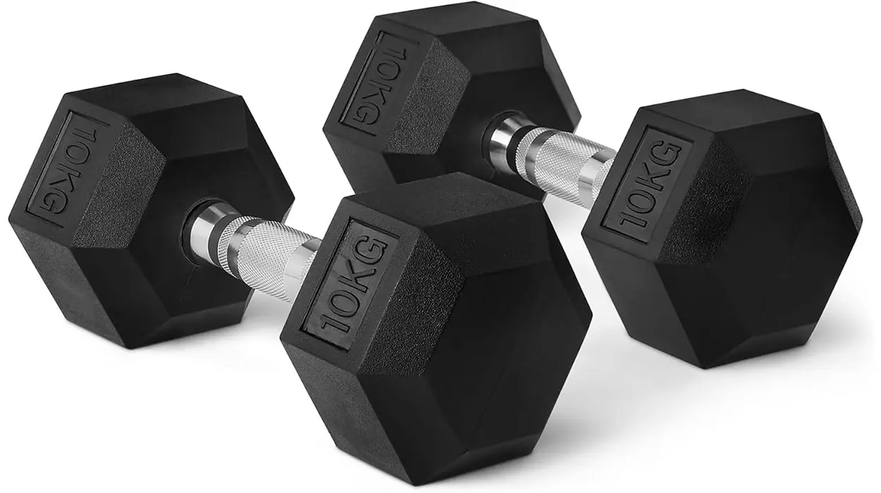 Chollo Juego de 2 mancuernas Amazon Basics de 10 kg por sólo 48,99€ con envío gratis