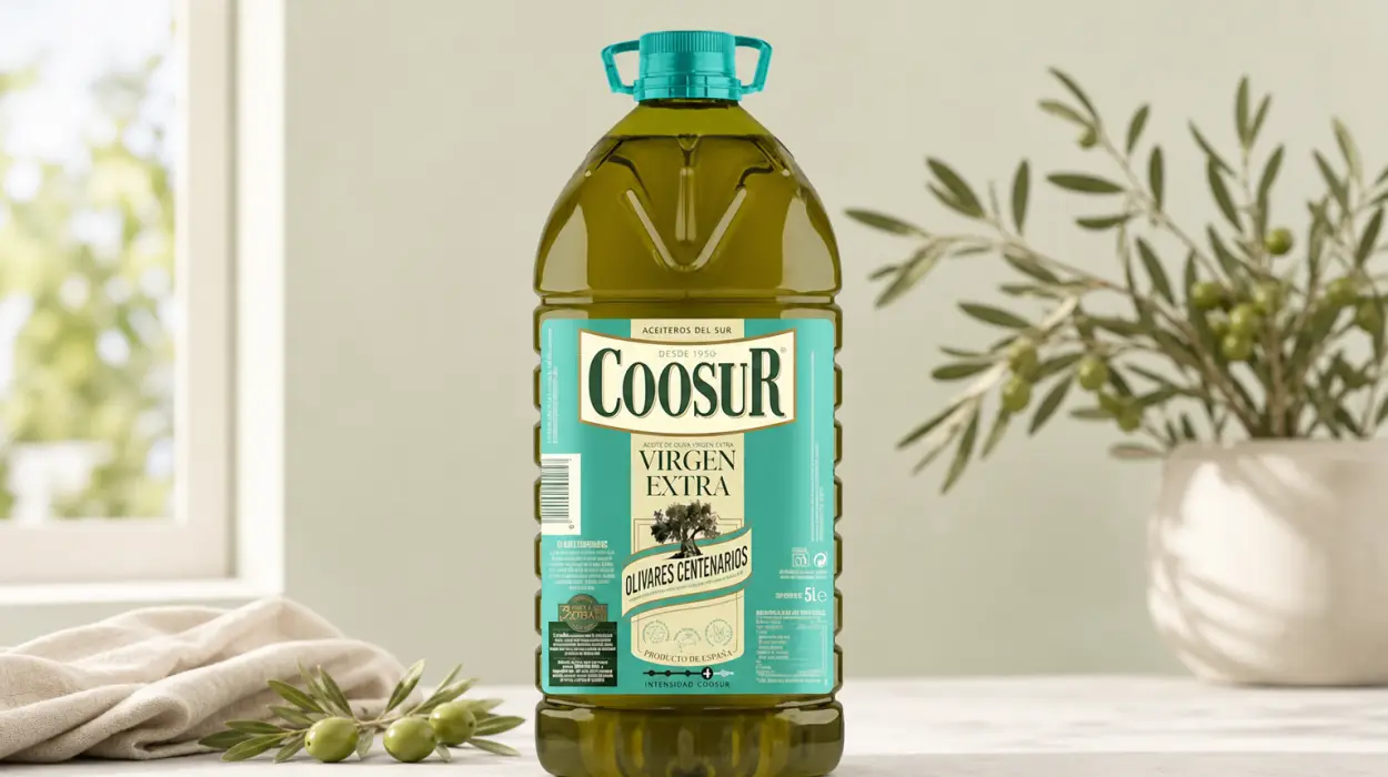 Aceite de Oliva Virgen Extra Coosur Picual de Olivares Centenarios en garrafa de 5L por sólo 23,95€ (-35%)