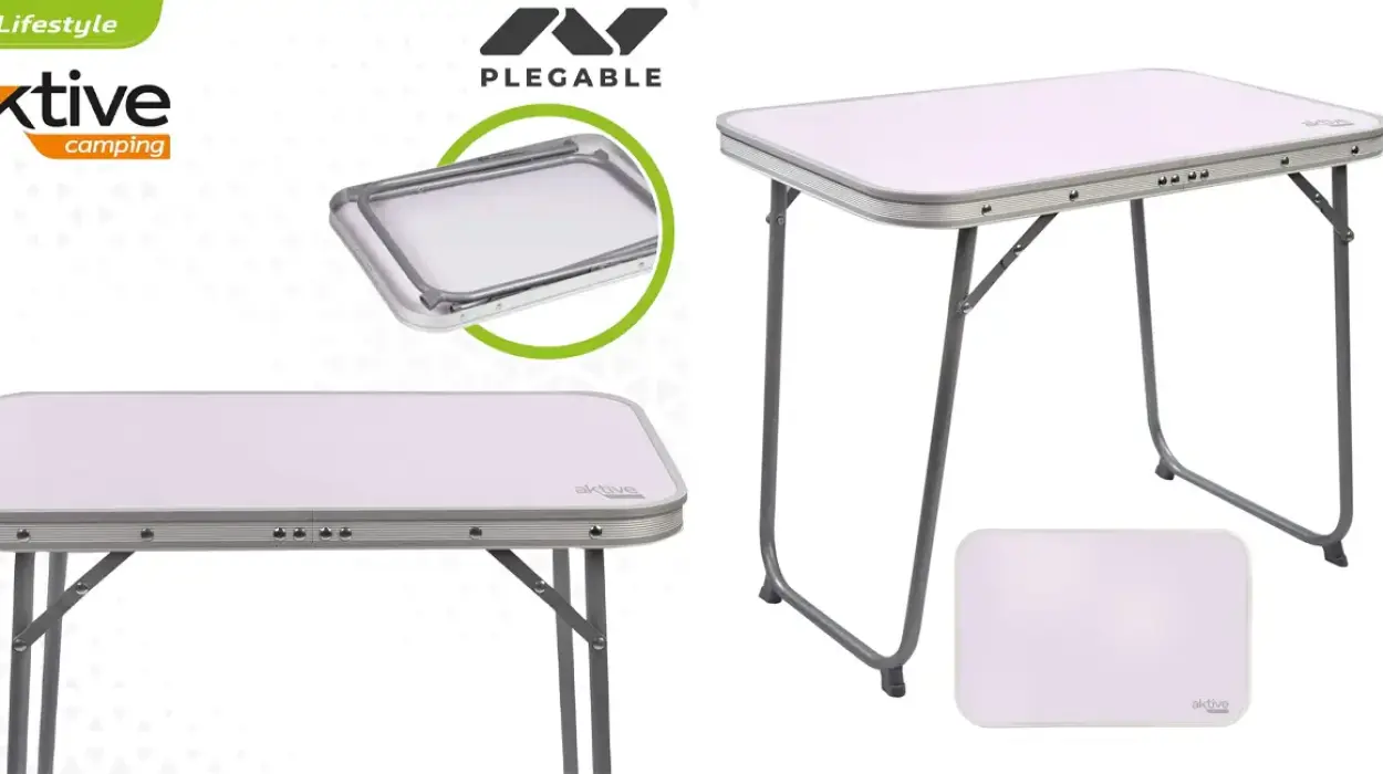 Chollo Mesa de camping plegable AKTIVE de 60 x 40 x 50 cm por sólo 16,10€ (-15%)