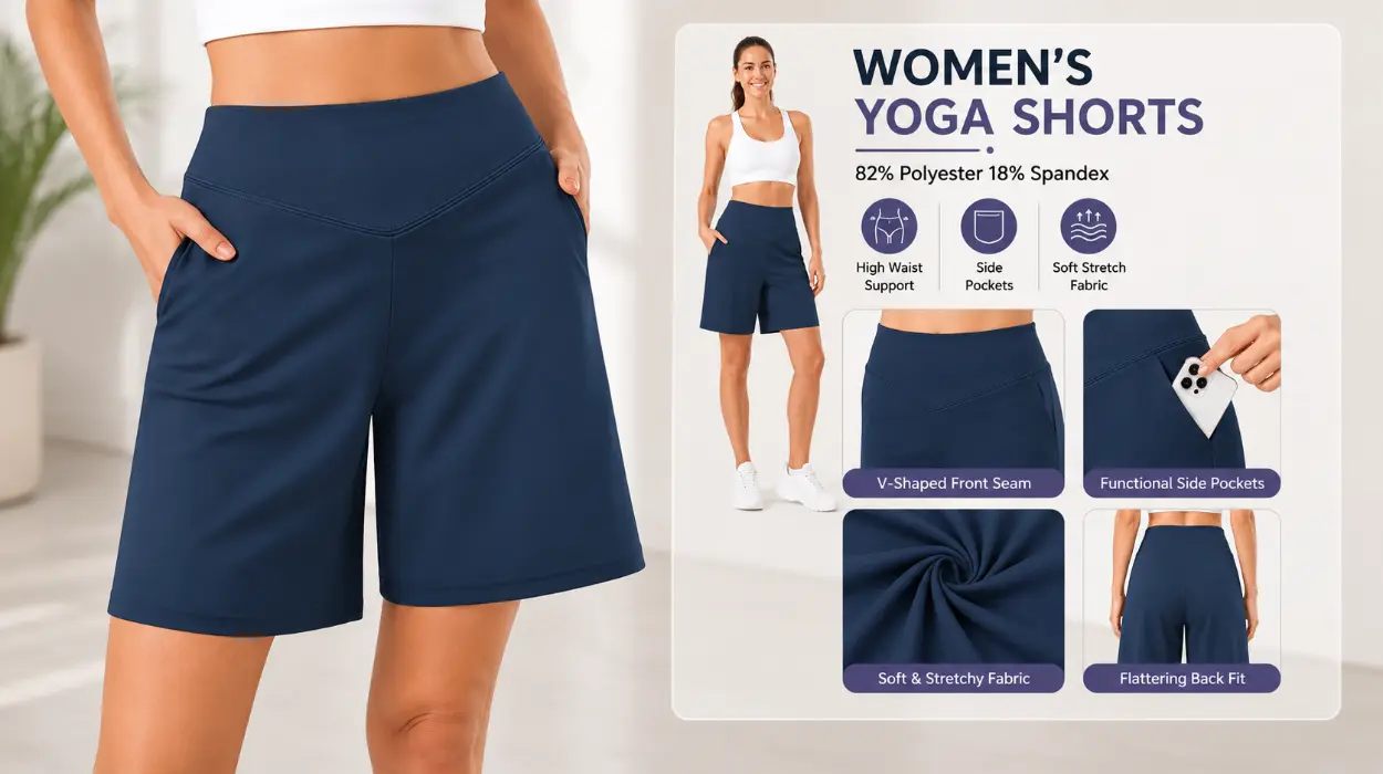 Pantalones cortos para mujer con cintura en V y efecto vientre plano por sólo 14,79€ (-26%)