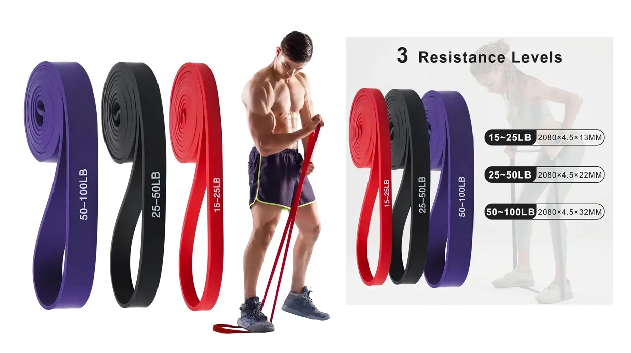 Practica en casa tus ejercicios de fuerza con este pack de 3 gomas elásticas para musculación a un precio buenísimo