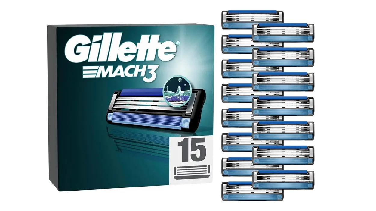 Chollo Pack de 15 recambios Gillette Mach3 por sólo 29,99€ con envío gratis (-33%) ¡2,00€ cada uno!