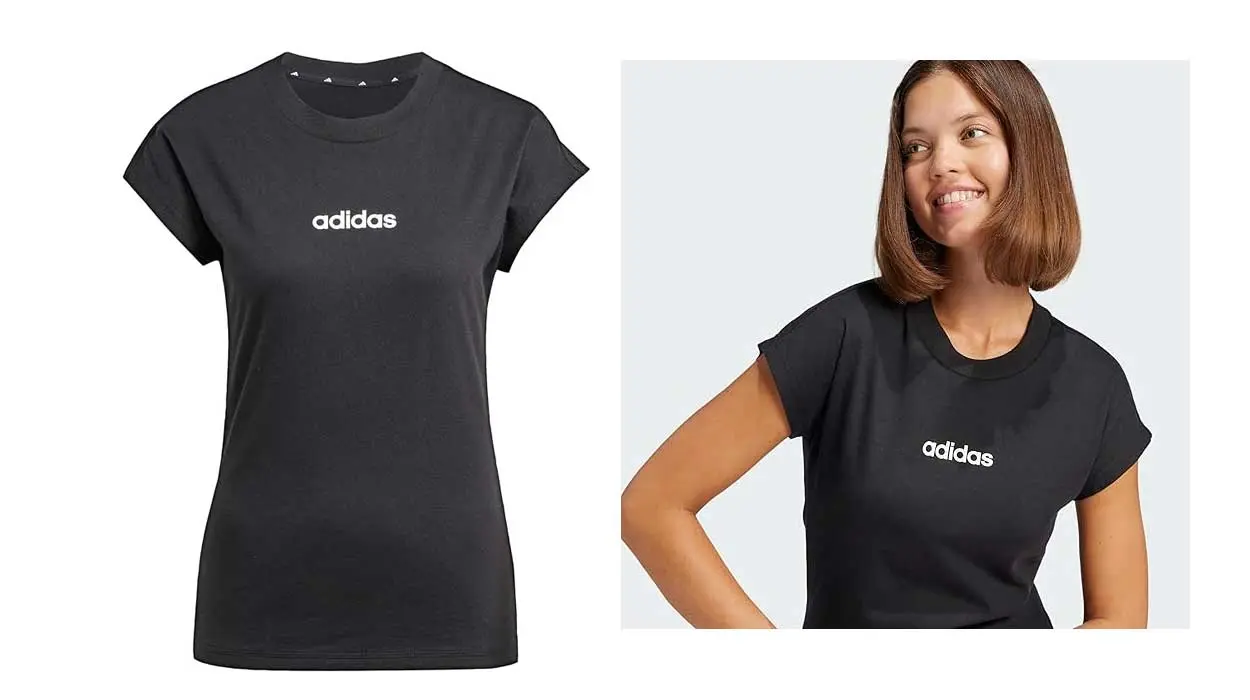 Chollo Camiseta Adidas Essentials Linear Cotton para mujer por sólo 12,99€ (-35%)