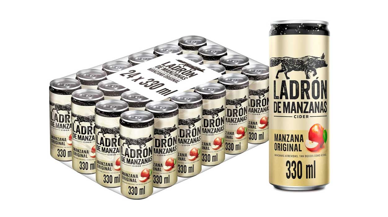 Chollo Pack 24 latas Ladrón de Manzanas Cider por sólo 22,80€ (34% de descuento) ¡0,95€ cada una!