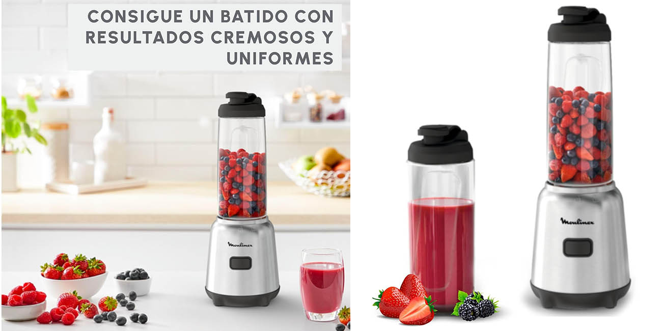 Chollo Batidora smoothie Moulinex Mix & Move LM15FD por solo 34,99€ con envío gratis (-22%)