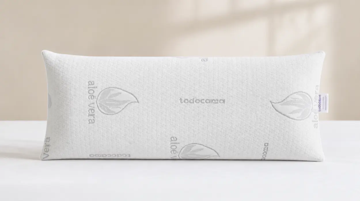 Almohada Todocama viscoelástica Aloe Vera de 90 cm con doble funda lavable por sólo 19,99€ (-39%)