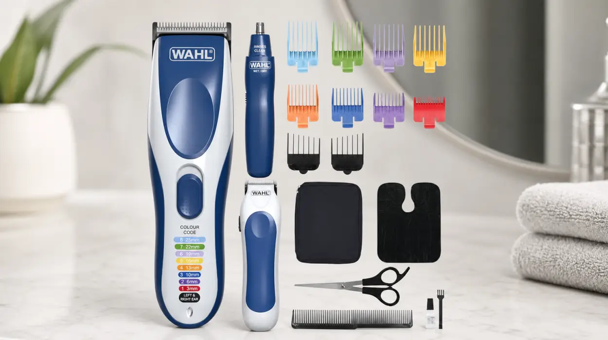Kit de cortapelo Wahl Colour Pro 3 en 1 para pelo, barba, orejas y nariz por sólo 31,99€ con envío gratis (-45%)