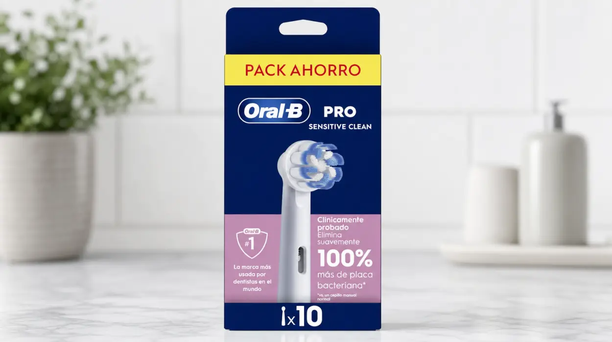 Pack x10 cabezales Oral-B Sensitive Clean para una limpieza suave por sólo 24,95€ (-43%)