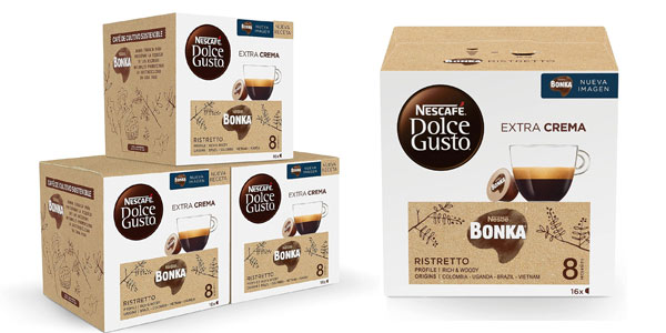 Chollo Pack 48 cápsulas Dolce Gusto Nescafé Ristretto Bonka por sólo 12,27€ (-25%)