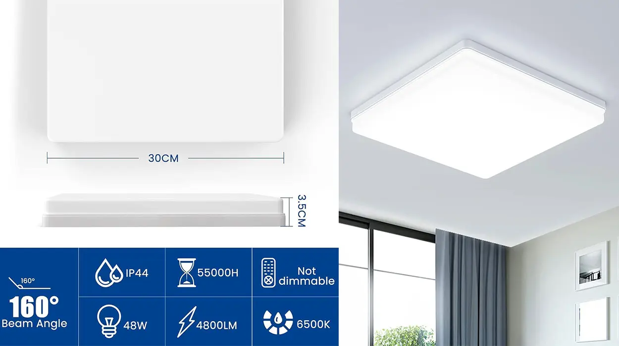 Ilumina tu hogar con este plafón LED cuadrado de bajo consumo que cuesta poquísimo con descuento