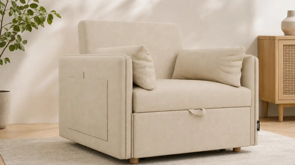 Sofá cama Nalui Nest 1 de 1 plaza: sillón, chaise longue y cama por sólo 262,99€ con envío gratis (-9%)