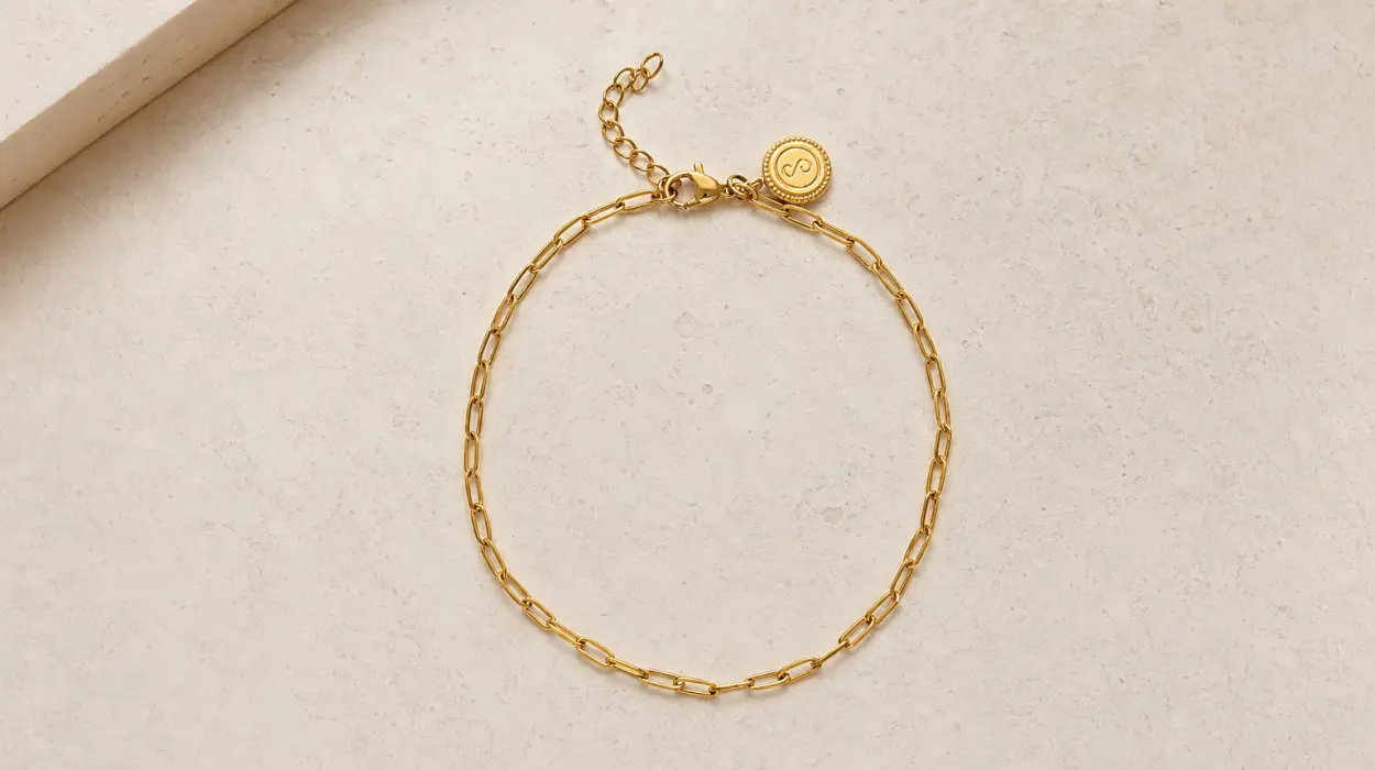 Tobillera Singularu Chic para mujer bañada en oro 18 kt por sólo 7,99€ (-60%)