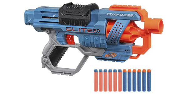 Chollo Lanzador motorizado Nerf Lanzador Elite 2.0 Commander RD-6 con 12 dardos por sólo 8,99€ (-40%)