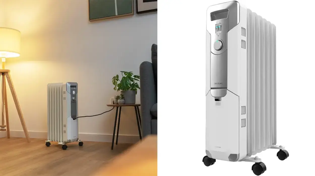 Chollo Radiador eléctrico de aceite Cecotec ReadyWarm 7000 Space de 1.500W por sólo 36,10€ con envío gratis (-34%)