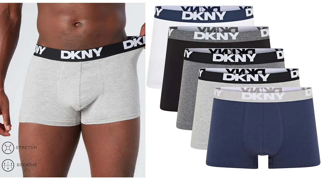 Pack x5 bóxer DKNY Portland para hombre por sólo 28,89€ (-15%)