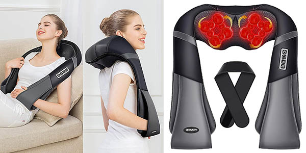 Chollo Masajeador Shiatsu Takrink con 3 niveles de masaje por sólo 25,72€ (14% de descuento)