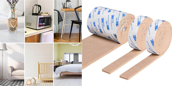 Chollo Pack x3 rollos de fieltro protector adhesivo Vicloon para muebles y suelos por sólo 8,11€