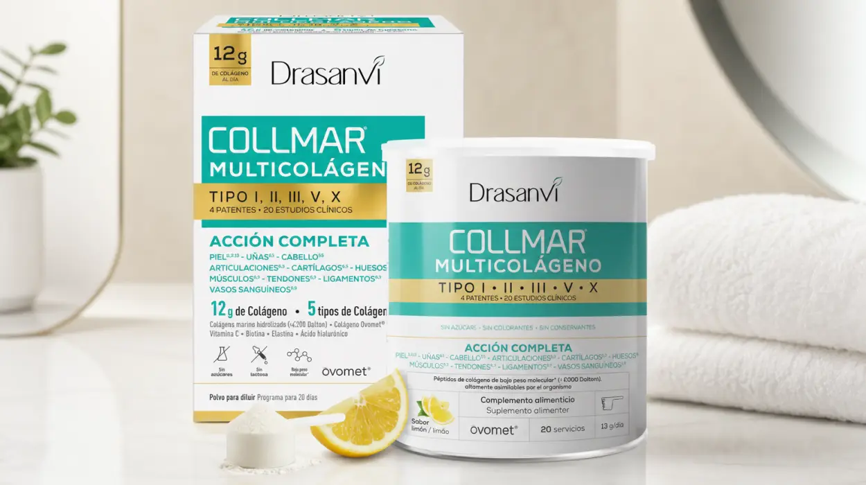 Multicolágeno Collmar con ácido hialurónico, Biotina y Magnesio por sólo 26,95€ (-35%)
