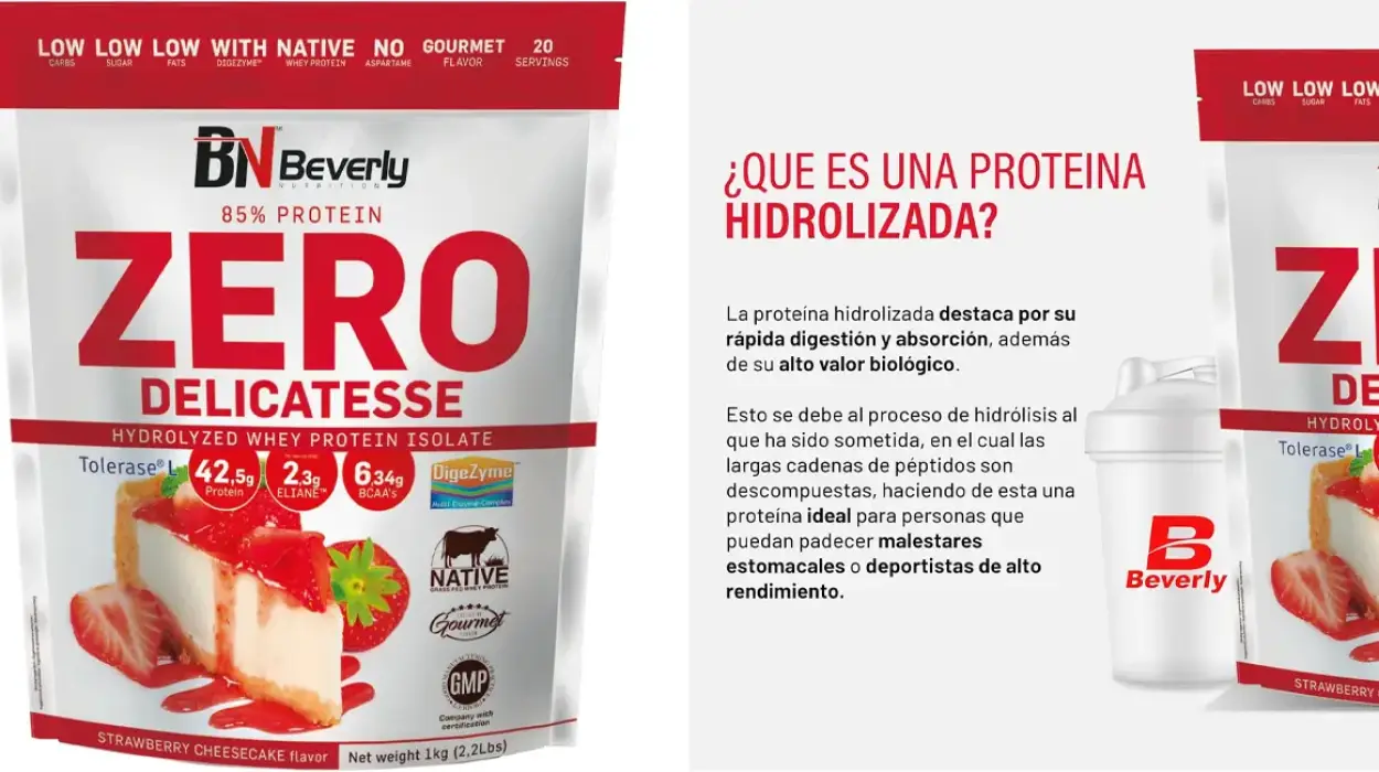 Chollo Proteína hidrolizada de suero Beverly Zero Delicatesse de 1 KG por sólo 33,32€ con envío gratis (-18%)