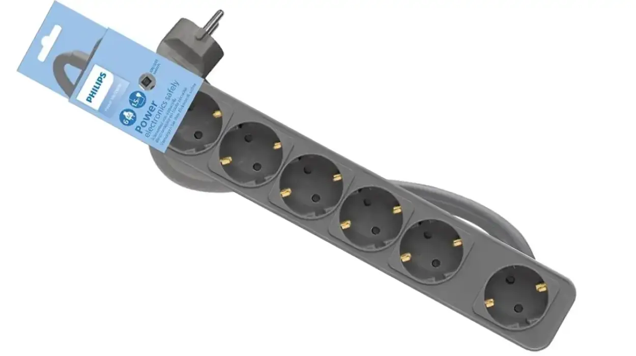 Chollo Regleta múltiple Philips CHP2164G con 6 tomas por sólo 7,09€ (-29%)