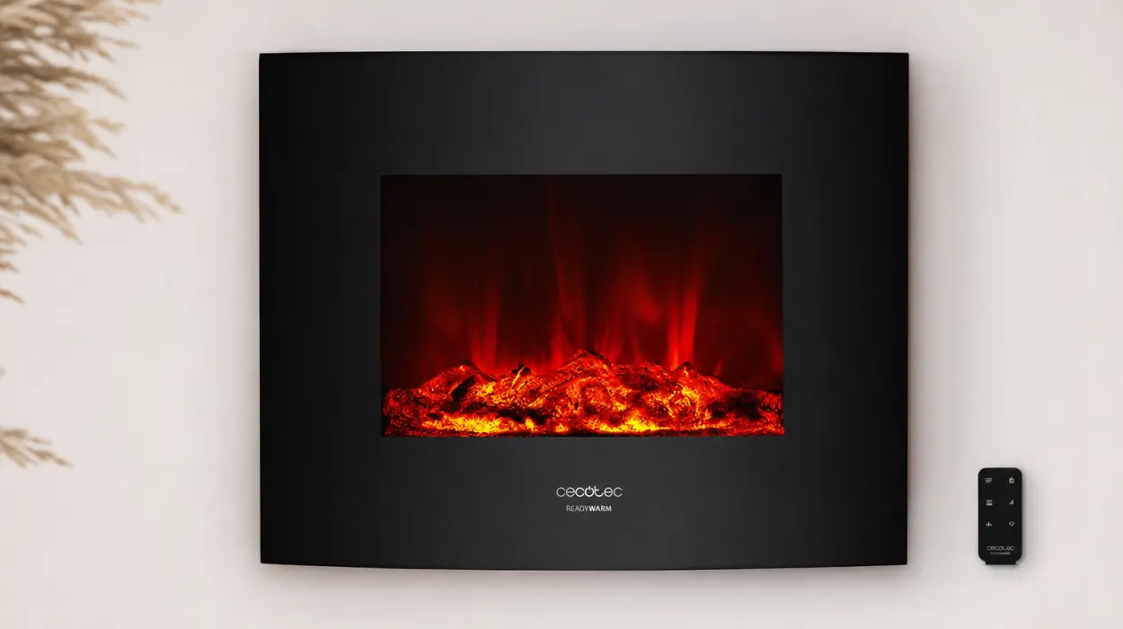 Chimenea eléctrica Cecotec Ready Warm 2600 Curved Flames de 2000 W con mando a distancia por sólo 59,60€ con envío gratis (-33%)
