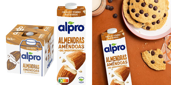 Chollazo Pack x6 Briks de bebida de almendras Alpro 1 litro por sólo 8,20€ (-38%) ¡1,37€ por litro!
