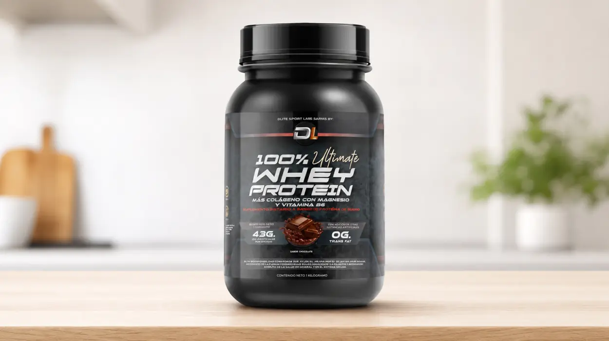 Proteína Whey DL Labs con colágeno, magnesio y aminoácidos sabor chocolate de 1 kg por sólo 19,89€ (-33%)