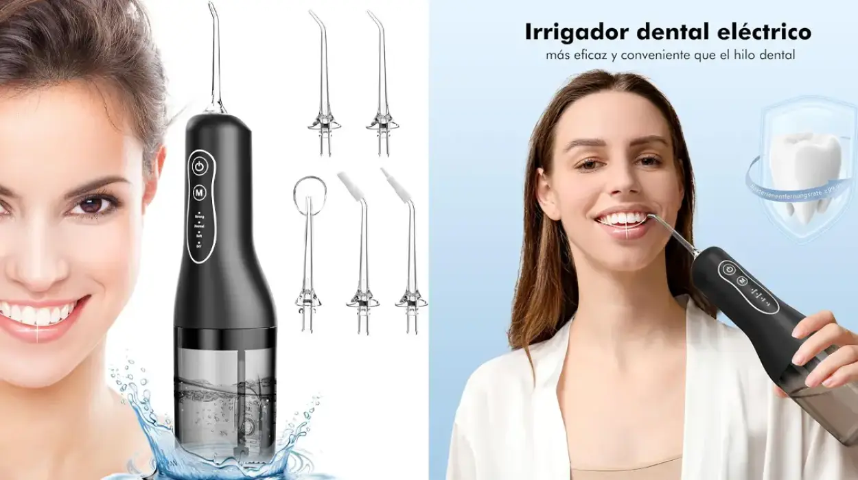 Chollo Irrigador bucal portátil ETROBOT con 5 boquillas por sólo 14,24€ (-29%)