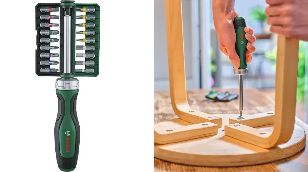Chollo Destornillador de carraca Bosch + 18 puntas por sólo 15,30€ (-21%)