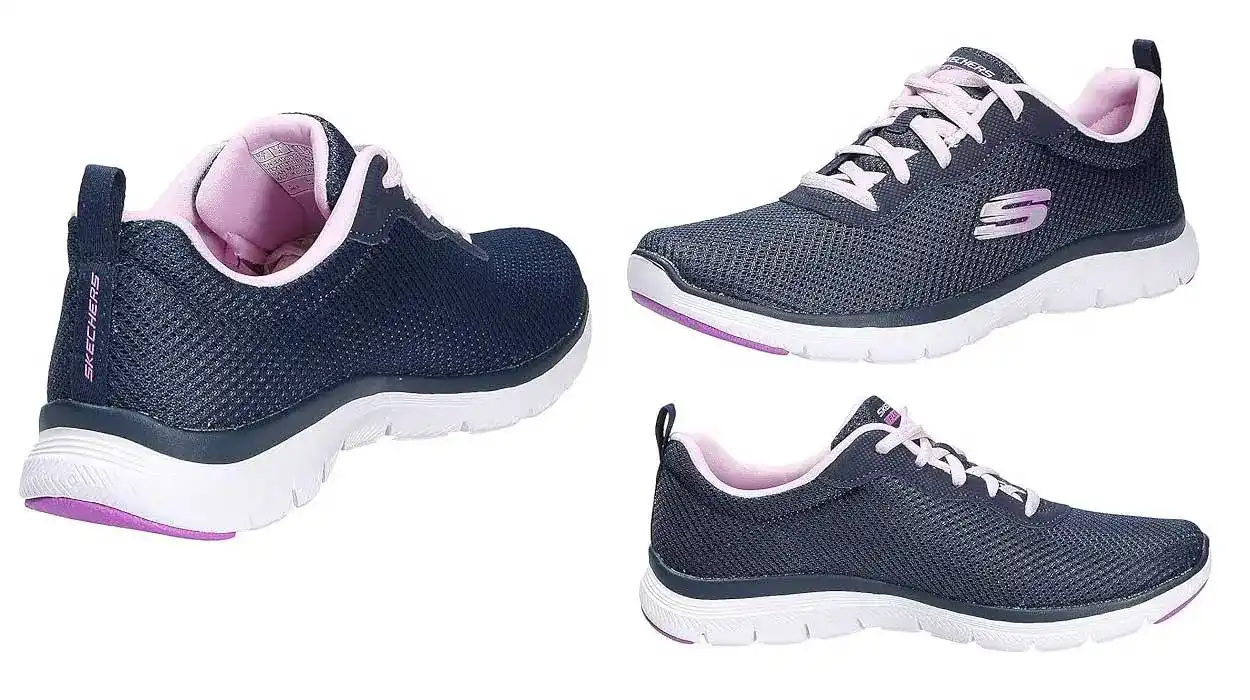 Chollo Zapatillas Skechers Flex Appeal 4.0 Brilliant View azul y rosa para mujer por sólo 32,49€ con envío gratis (-54%)