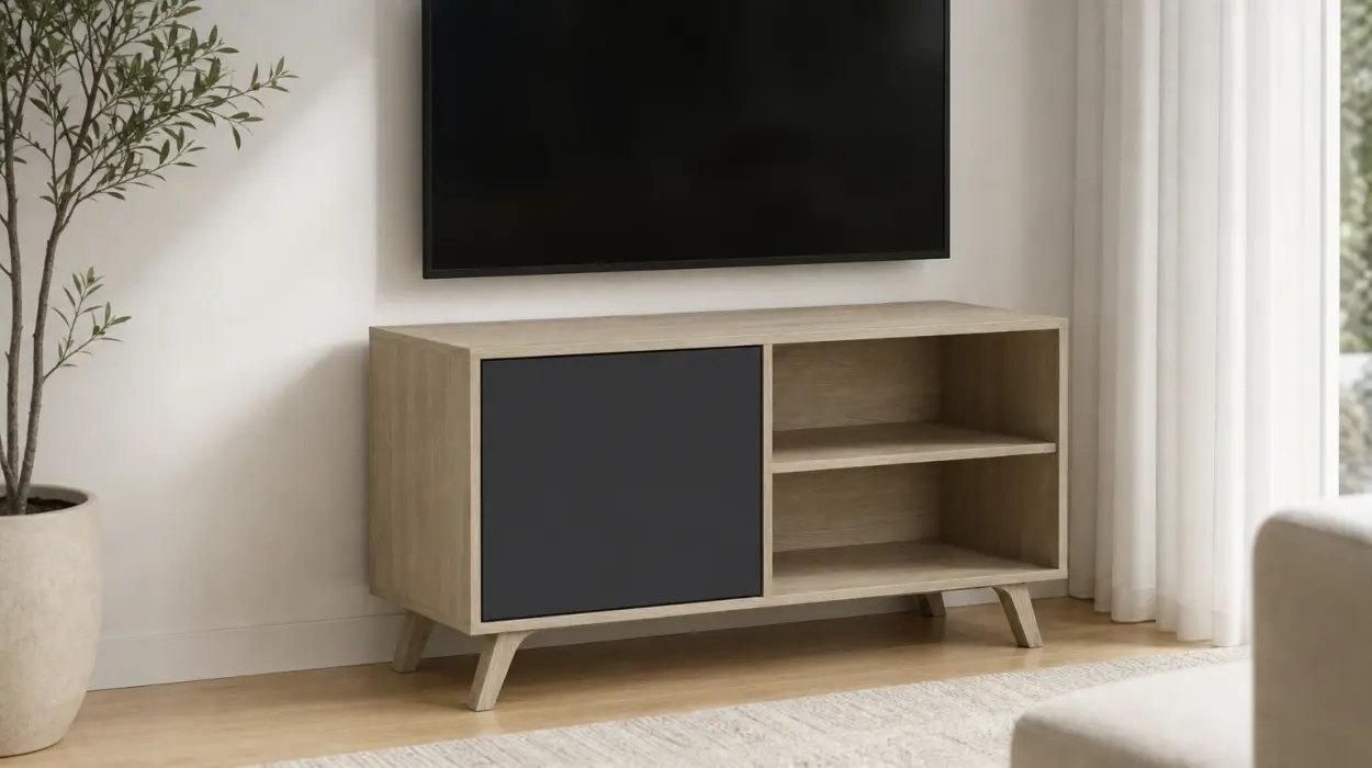 Mueble de TV Skraut Home Wind 100 Puccini con puerta abatible por sólo 68,99€ con envío gratis (-30%)