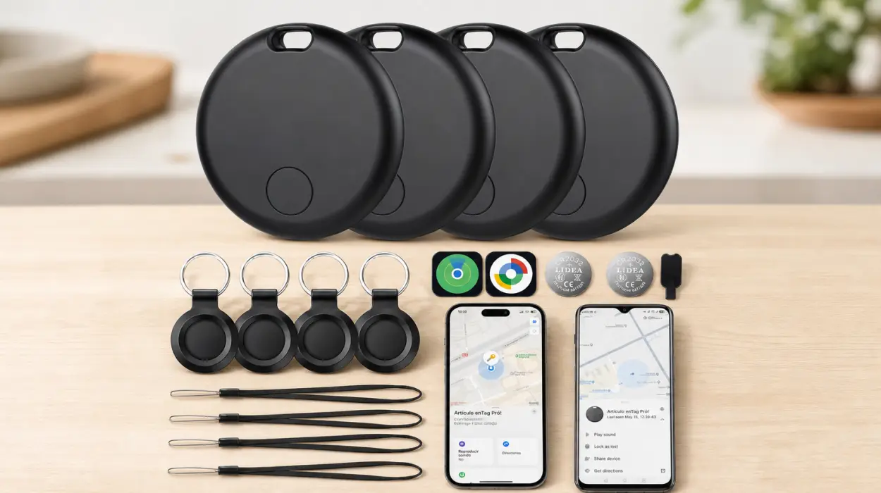 Pack x4 Localizadores Bluetooth para Android e iOS con batería reemplazable por sólo 29,99€ con envío gratis (-63%)