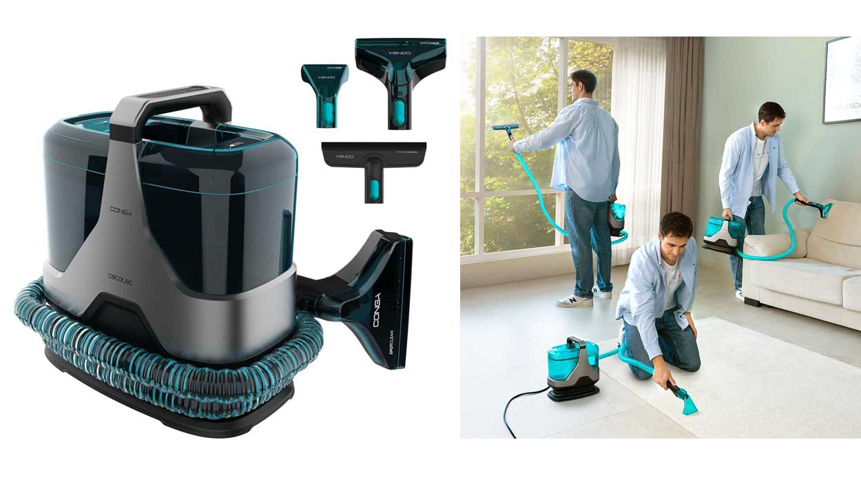 Chollo Limpiatapicerías Cecotec Conga 6000 Carpet&Spot Clean XXL Advance por sólo 106,59€ con envío gratis (-10%)