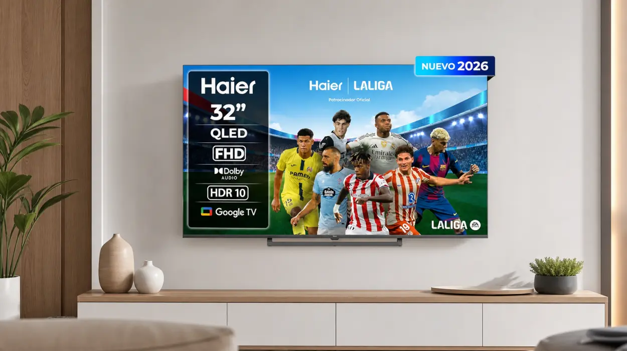 Smart TV Haier S80 QLED Full HD de 32 pulgadas con Google TV y Chromecast por sólo 175,20€ con envío gratis (-35%)