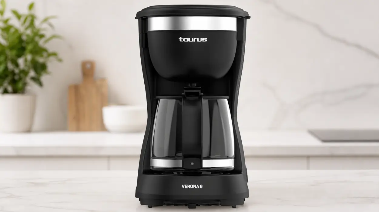 Cafetera de goteo Taurus de 600 ml con jarra de cristal y filtro permanente por sólo 19,90€ (-43%)