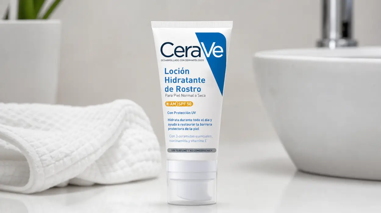 Loción hidratante facial CeraVe SPF 50 con ceramidas por sólo 9,79€ (-47%)