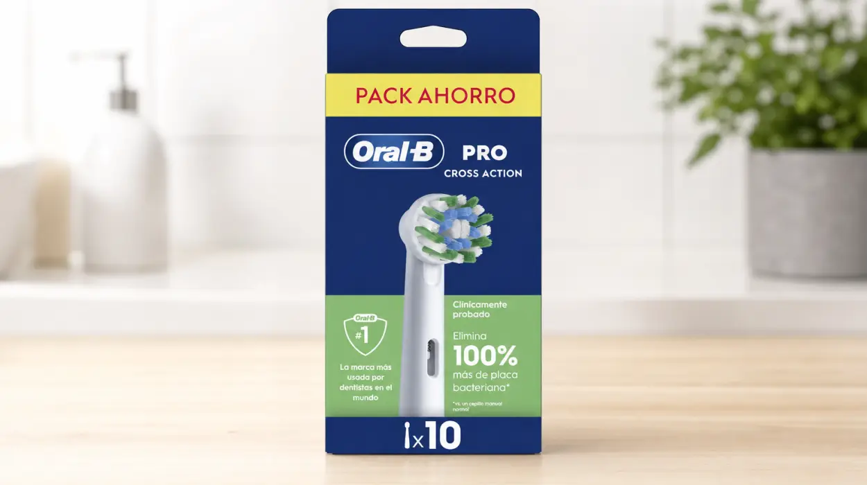 Pack x10 cabezales de recambio Oral-B Pro CrossAction originales por sólo 24,95€ (-43%)