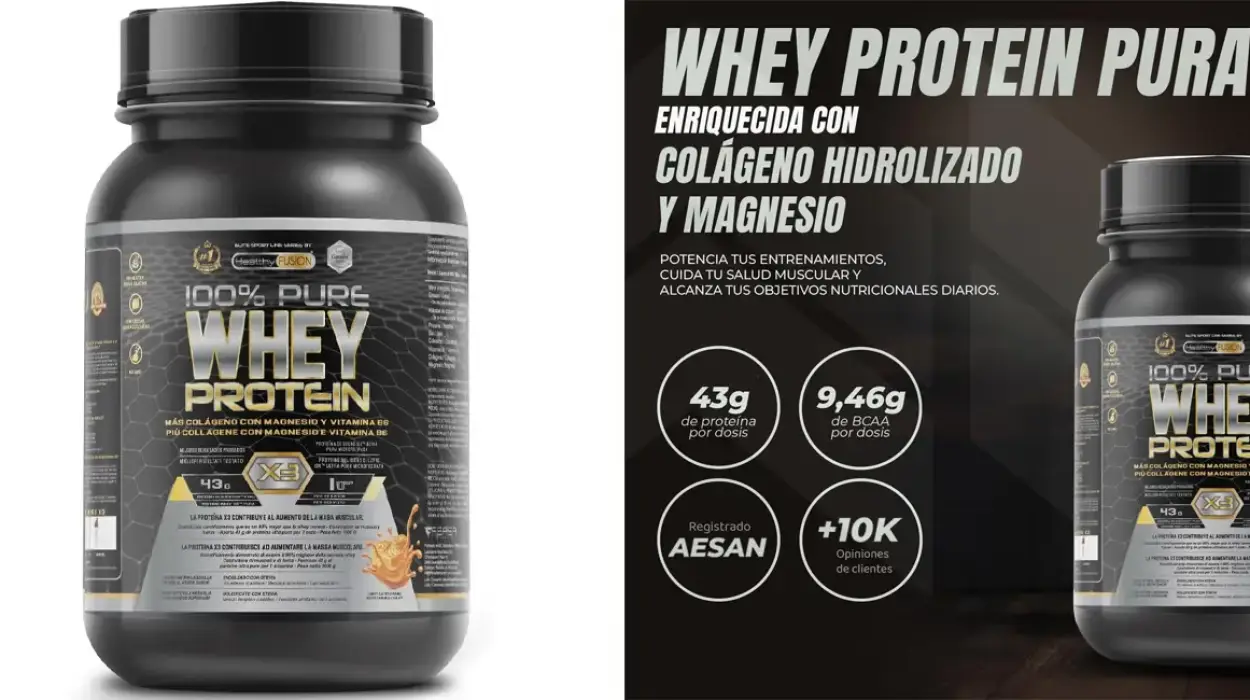 Chollo Proteína Whey 100% pura con colágeno + magnesio sabor caramelo de 1.000 g por sólo 22,36€ (25% de descuento)