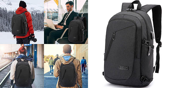 Chollo Mochila antirrobo WENIG impermeable con puerto USB por sólo 22,04€ con envío gratis (-27%)