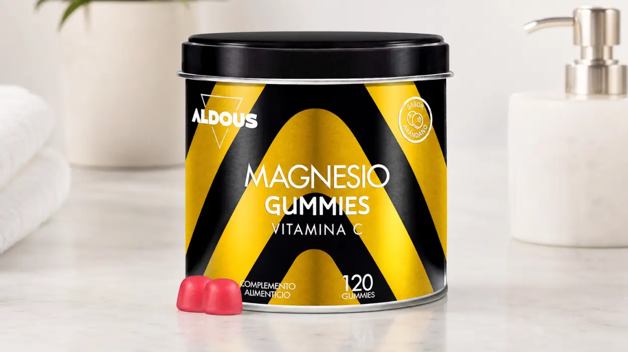 Gominolas de citrato de magnesio Aldous con vitamina C y sabor natural a arándano por sólo 16,70€ (-24%)
