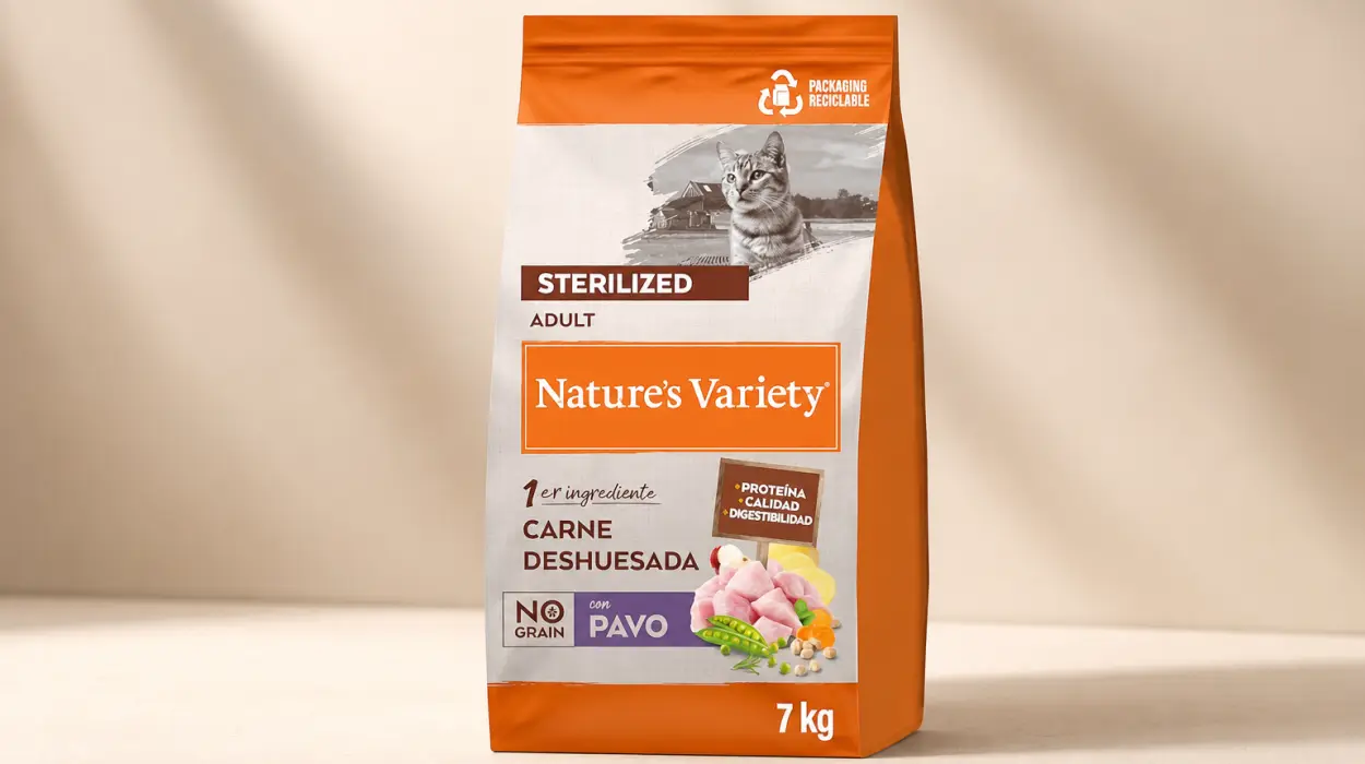 Pienso Nature’s Variety No Grain para gatos esterilizados con pavo de 7 kg por sólo 34,33€ con envío gratis (-31%)