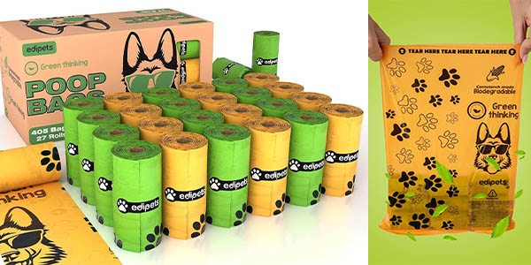 Chollazo Pack de 405 bolsas EdiPets para recoger excrementos de perro a prueba de fugas por sólo 11,89€ (15% de descuento)