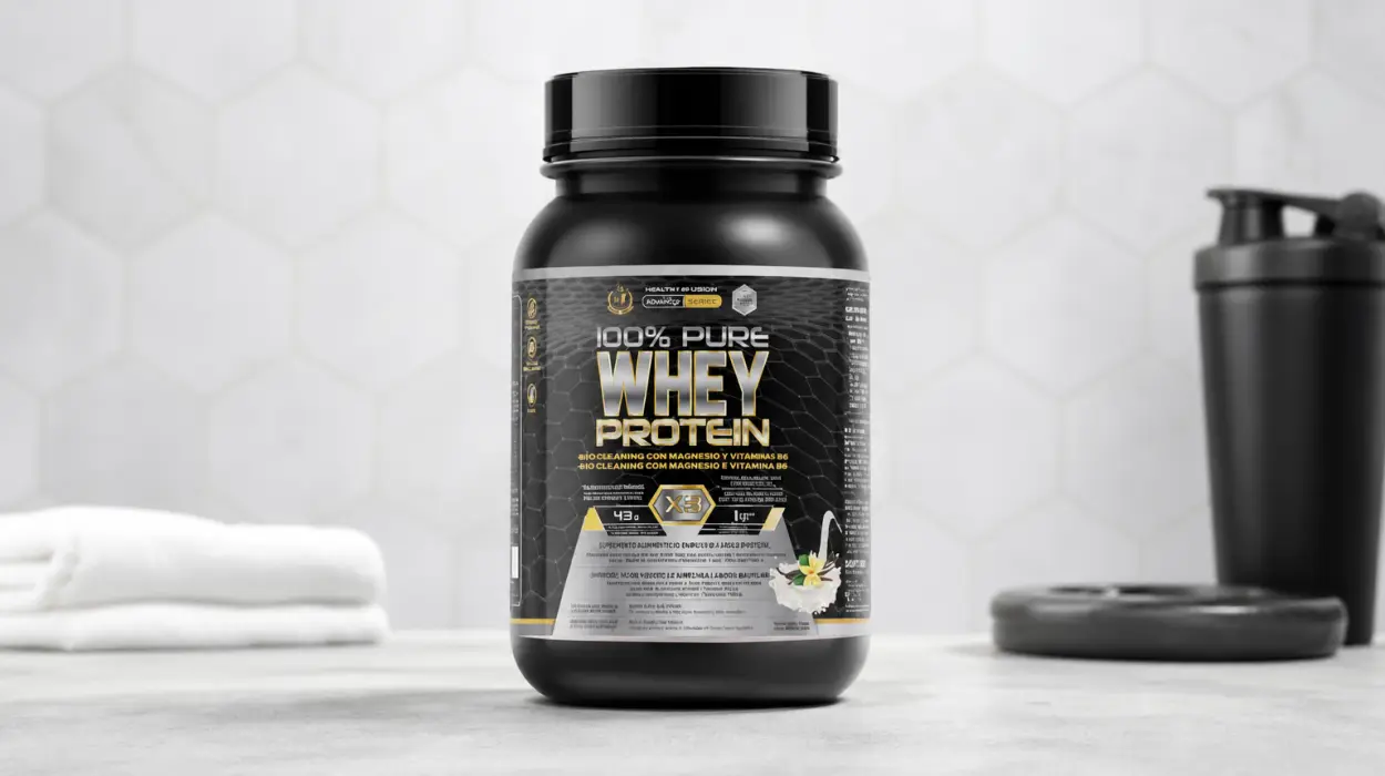 Whey Protein Healthy Fusion de 1 kg con colágeno, magnesio y vitamina B6 por sólo 17,79€ (-41%)