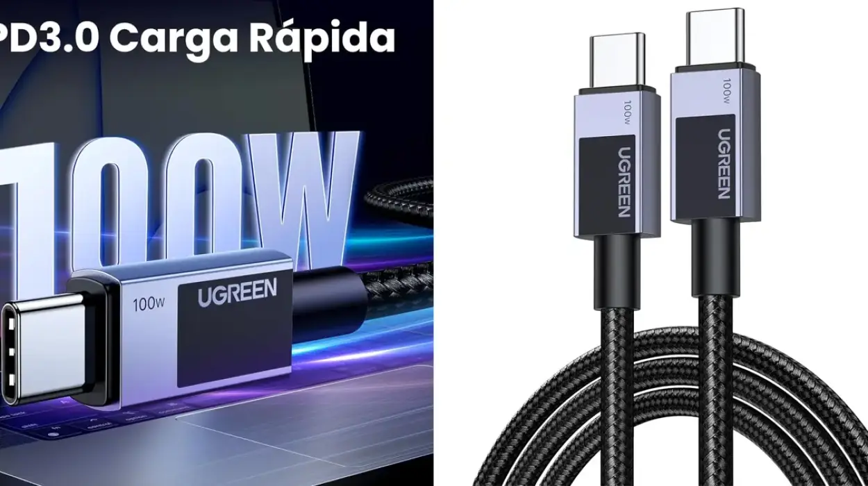 Chollo Cable USB-C UGREEN de 100W con carcasa de aluminio y cable trenzado por sólo 5,99€ (-25%)