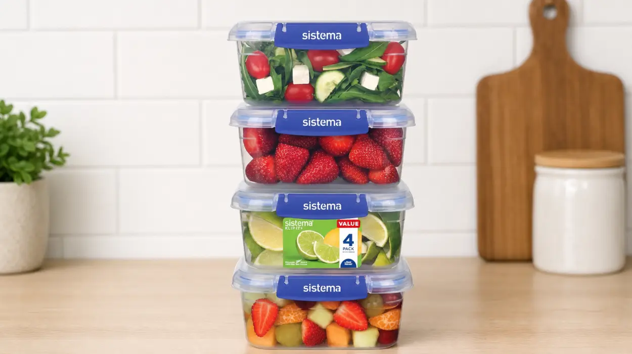 Pack x4 recipientes Sistema Klip It Plus de 1 l con cierre hermético por sólo 11,99€ (-36%)