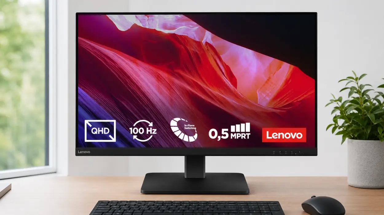Monitor Lenovo L27qe QHD de 27 pulgadas con panel IPS y 100 Hz por sólo 113,05€ con envío gratis (-34%)