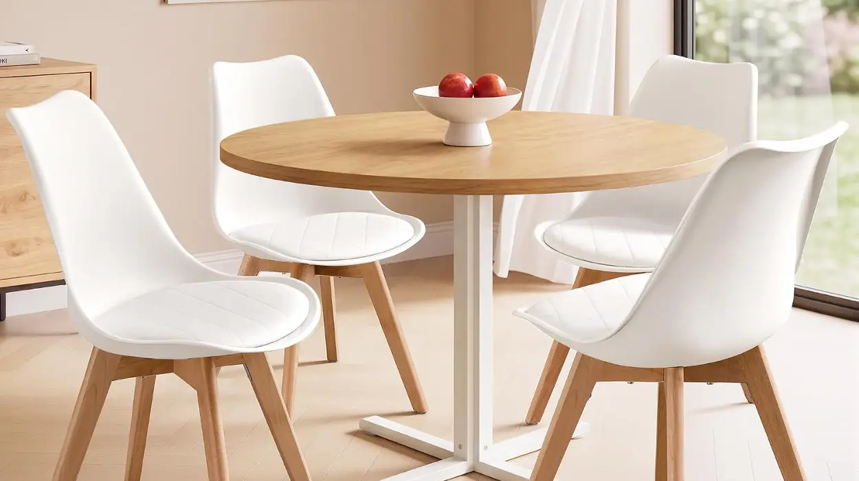 Set de 4 sillas de comedor nórdicas Vasagle Lenna con asiento acolchado por sólo 64,98€ con cupón y envío gratis (-35%)