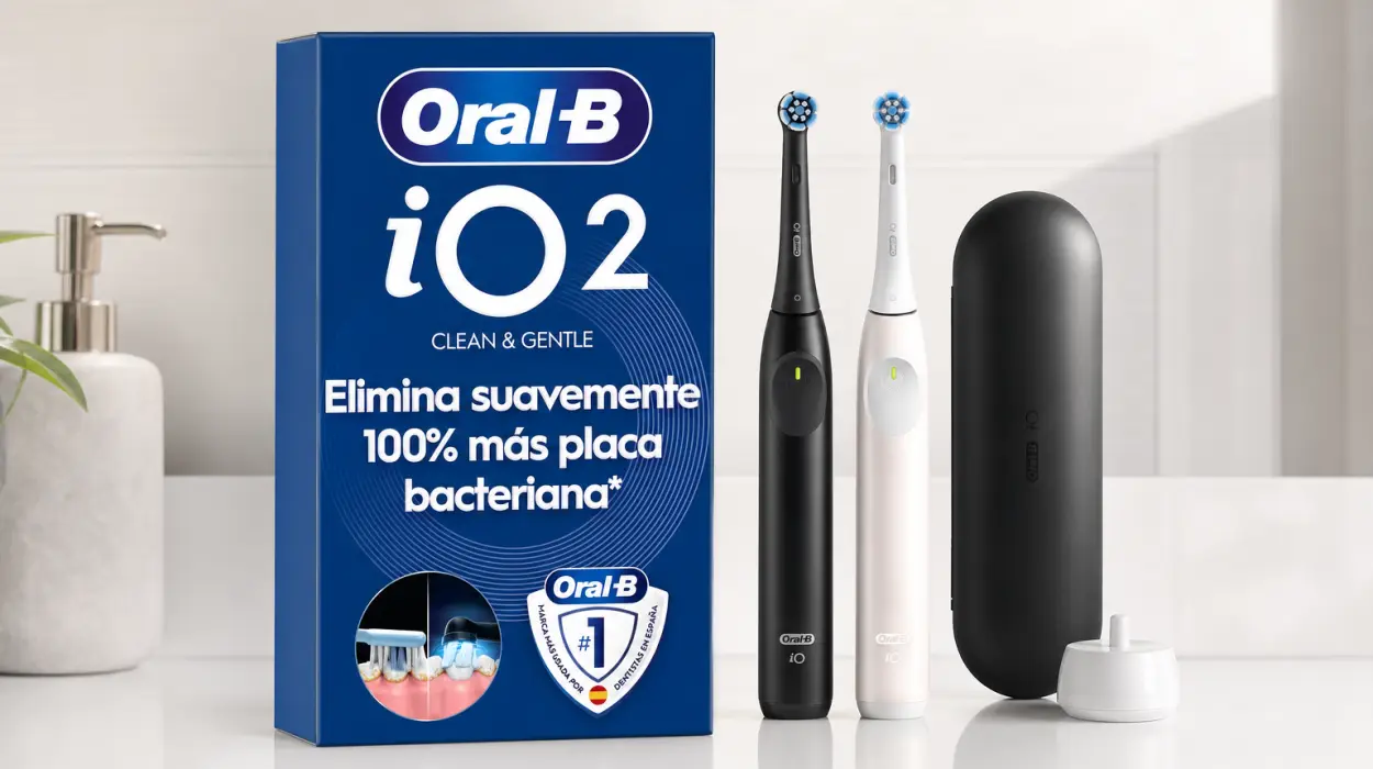 Pack de 2 cepillos de dientes eléctricos Oral-B iO 2 en negro y rosa por sólo 64,95€ con cupón y envío gratis (-50%)