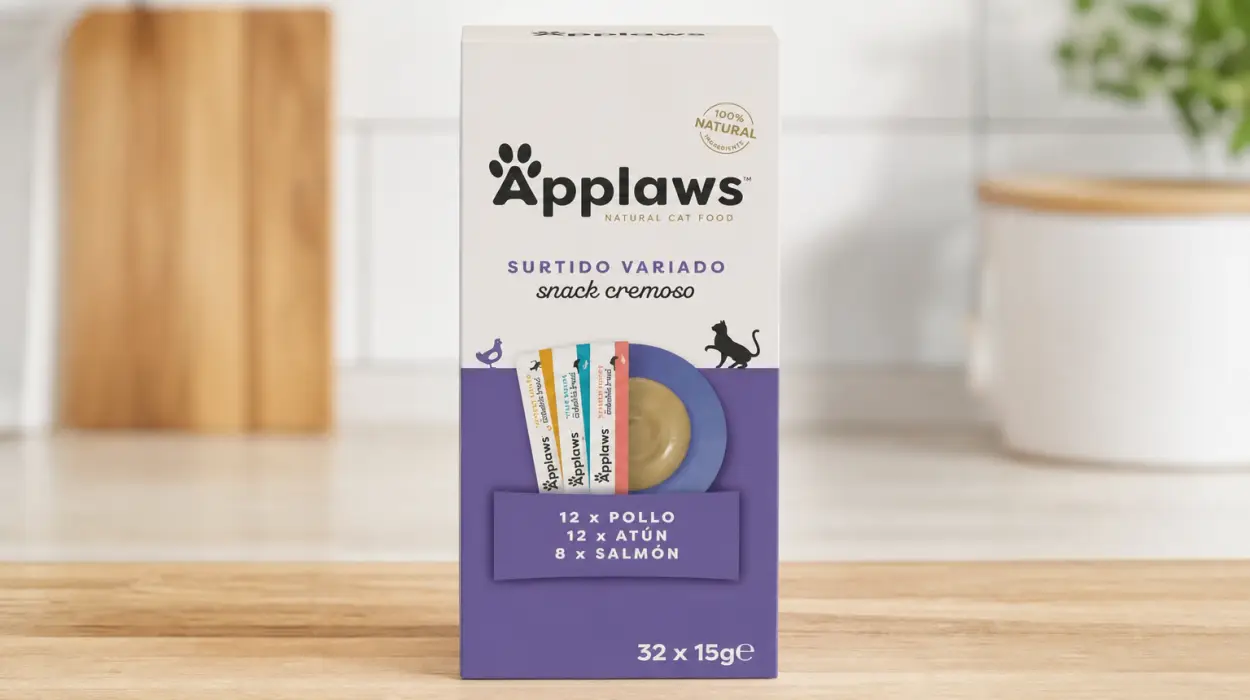Pack x32 snacks cremosos variados Applaws de 15 g para gatos por sólo 11,29€ (-29%)