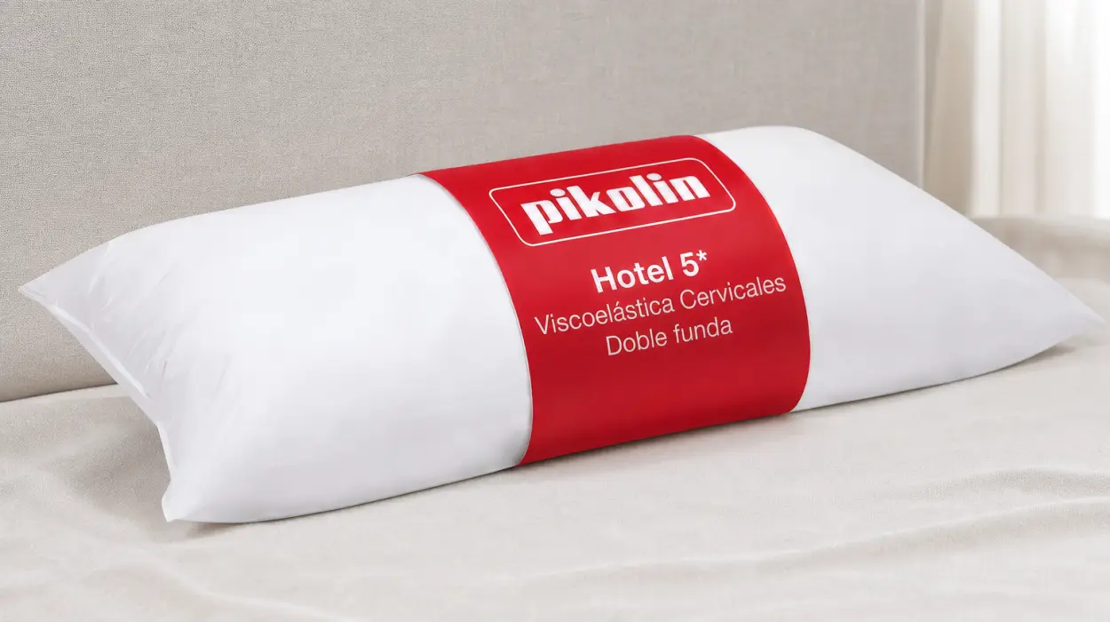 Almohada viscoelástica Pikolin Hotel de 75 cm para cervicales con doble funda por sólo 23,99€ (-47%)
